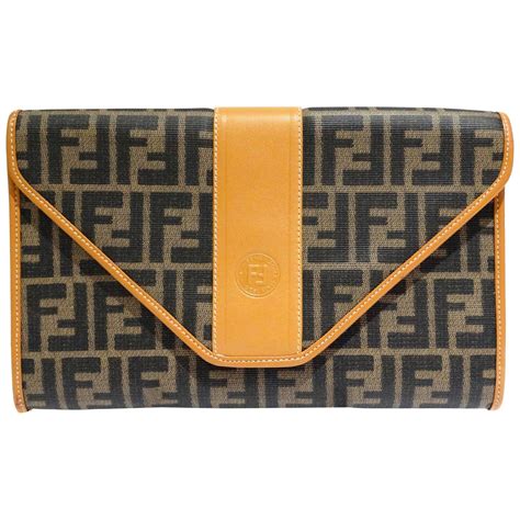 fendi leather envelope clutch|fendi clutch wallet.